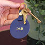 Personalised Leather Circle Keyring Gift For Her Home, thumbnail 4 of 6