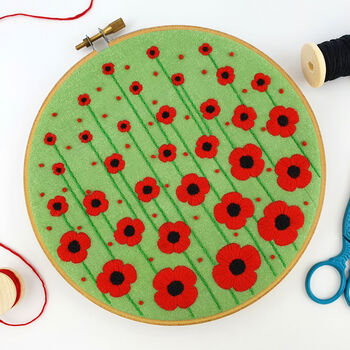 Poppy Field Embroidery Kit, 4 of 8