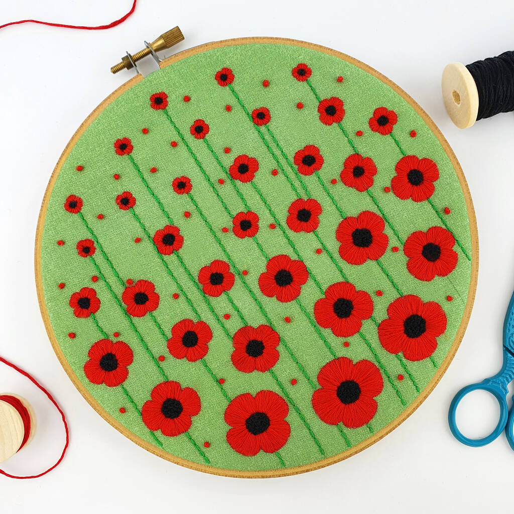 Poppy Field Embroidery Kit, 1 of 5