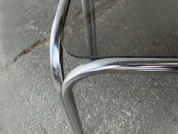 Mid Century Chrome And Smoked Glass Nesting Tables, 10 of 12