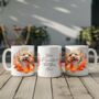 Personalised Dog Mug Cockapoo In An Autumn Wreath, thumbnail 2 of 2