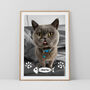 Personalised Cat Photo Print Wall Art Gift For Cat Mums And Dads, thumbnail 1 of 5