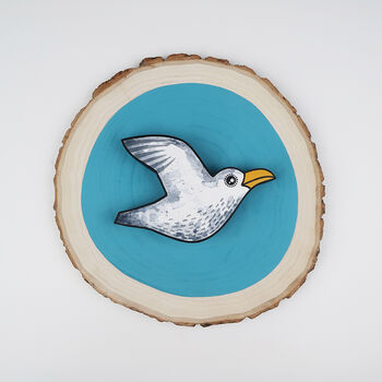 Hand Painted Wooden Flying Seagull Wall Hanging, 2 of 6