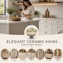 Traditional Ceramic Round Shaped Dresser Knob, thumbnail 5 of 8