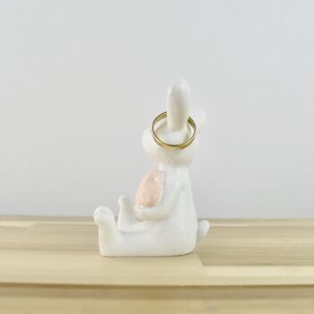 Ceramic Bunny Rabbit With Heart Ring Holder, 2 of 5