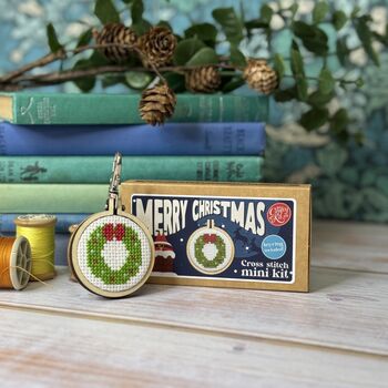 Merry Christmas Mini Matchbox Cross Stitch Kit, 2 of 6