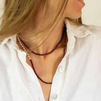 Long Amethyst And Sterling Silver Beaded Necklace, 5 of 11