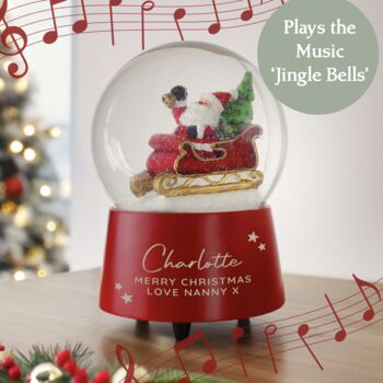 Personalised Musical Santa Globe, 2 of 4