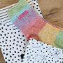 Personalised Rainbow Chenille Bed Socks, thumbnail 3 of 3