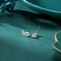 Sterling Silver Paisley Pattern Stud Earrings, thumbnail 7 of 12