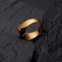 Engravable Gold Black Onyx Signet Ring, thumbnail 5 of 12