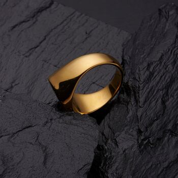 Engravable Gold Black Onyx Signet Ring, 5 of 12