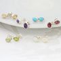 Gemstone And Sterling Silver Stud Earrings, thumbnail 11 of 12