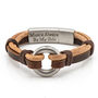 Personalised Memorial Tan Leather Remembrance Urn Bracelet, thumbnail 1 of 8