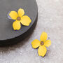 Hand Painted Flower Shaped Stud Earrings In Colours, thumbnail 10 of 12