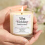 30th Wedding Anniversary Gift Personalised Handmade Candle, thumbnail 1 of 6
