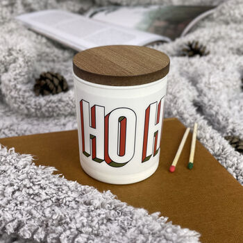Personalised Ho Ho Ho Christmas Candle Gift, 2 of 5