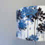 Botanical Lampshade In Navy And Pale Blues, thumbnail 1 of 3