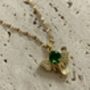 18 K Gold Plated Elephant Pendant Necklace Emerald, thumbnail 5 of 12