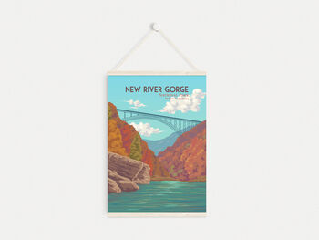 New River Gorge National Park Travel Poster Art Print, 5 of 7