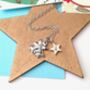 Personalised Serling Silver Jingle Bell And Initial Star Christmas Necklace, thumbnail 11 of 12