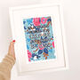 'Be Kind' Typography Illustrated Print, thumbnail 3 of 4