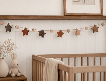 Twinkle Wooden Stars Personalised Garland, 3 of 4