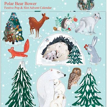 3D Snowy Forest Bears Advent Calendar, 3 of 3