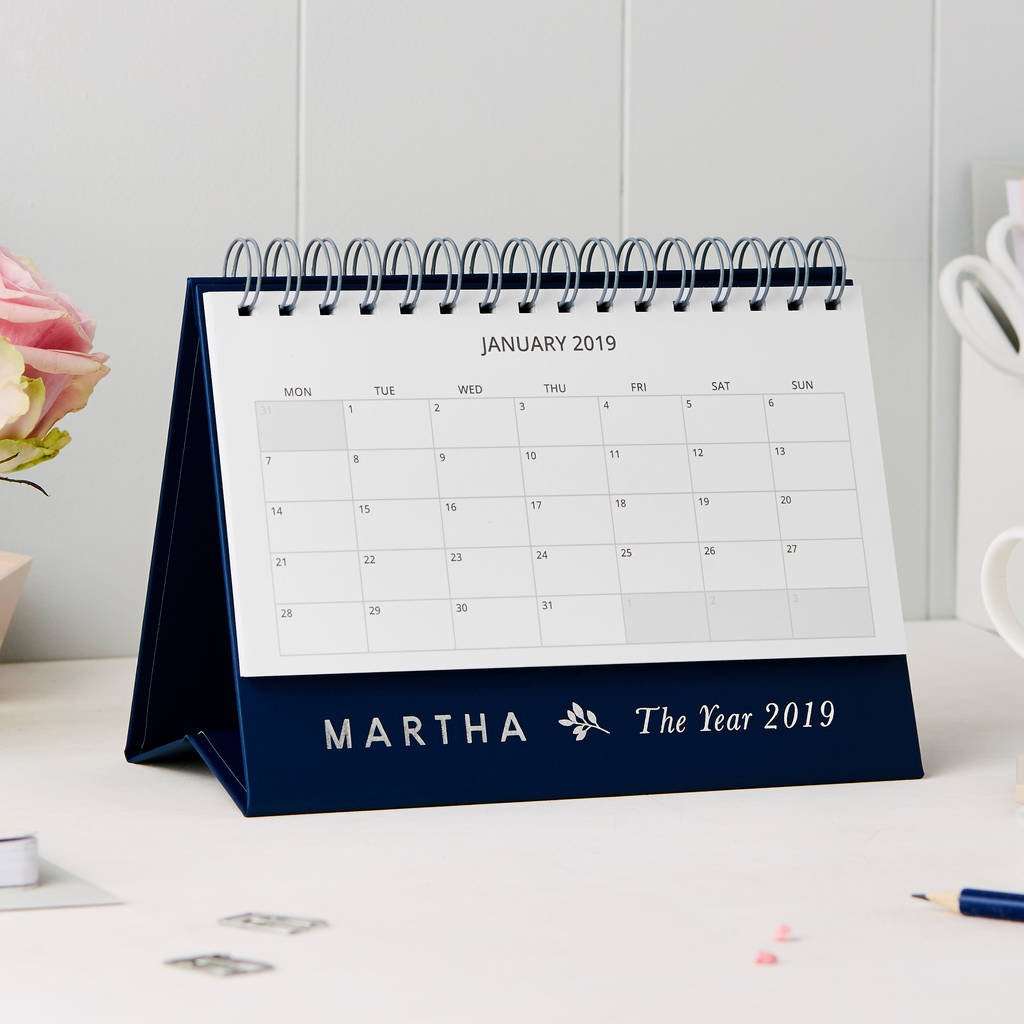 Personalised Traditional 2019 Desk Calendar By Martha Brook