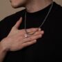 Initial Pendant Necklace In Silver For Men, Women, Unisex, thumbnail 1 of 7