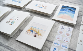 Beach Note Card Stationery Set, 3 of 5