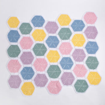 Honeycomb Baby Blanket Easy Crochet Kit, 4 of 10