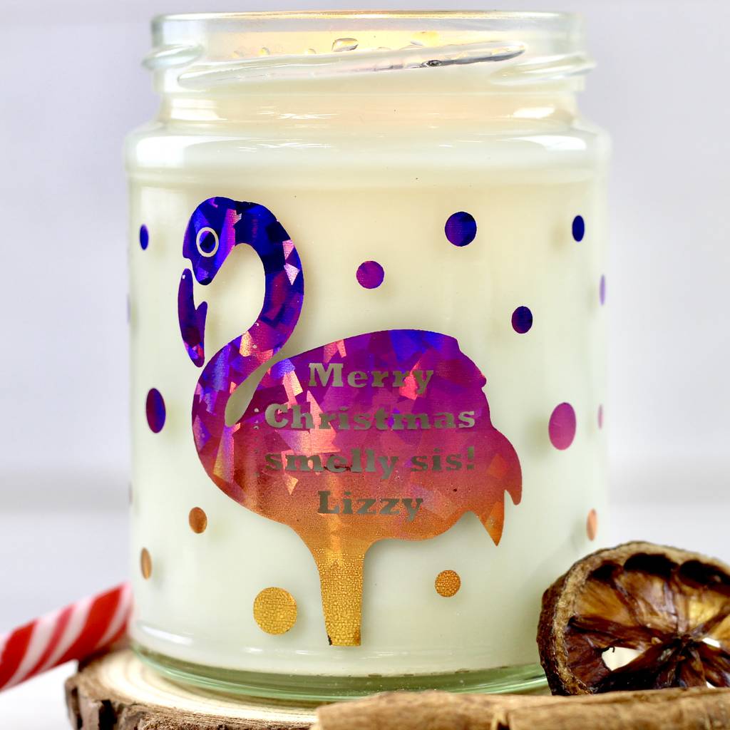 Personalised Flamingo Candle Kit By BEEcycle