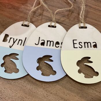 Personalised Wooden Easter Tag, 4 of 5