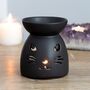 Black Cat Cut Out Oil Burner And Wax Warmer, thumbnail 1 of 3