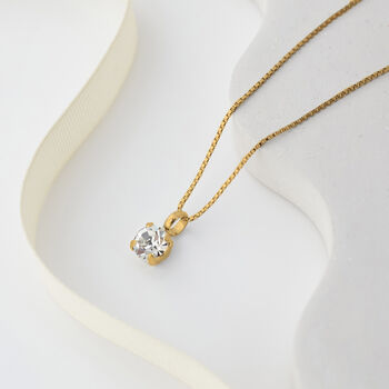 Swarovski Crystal Single Stone Pendant Necklace, 5 of 5