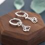 Sterling Silver Giraffe Huggie Hoop Earrings, thumbnail 8 of 12