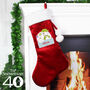 Personalised The Snowman Luxury Red Stocking, thumbnail 1 of 3