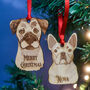 Personalised Deluxe Wood Dog Breed Christmas Decoration, thumbnail 1 of 12