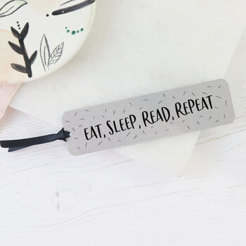 'Eat, Sleep, Read, Repeat' Slogan Bookmark, 2 of 3