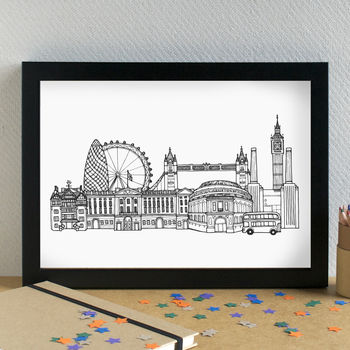 London Landmarks Skyline Travel Art Print Unframed, 2 of 5