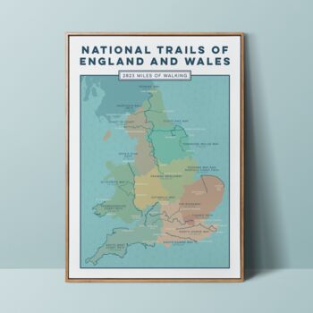 Personalised National Trails Hiking Map Art Print, 4 of 9