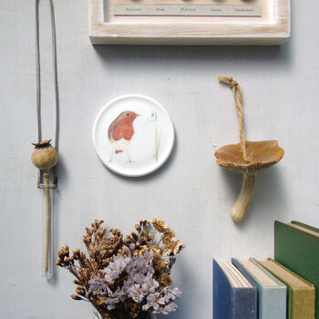 Robin And Snowdrop Decorative Mini Wall Plate, 5 of 7