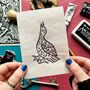 Medieval Bird Original Lino Print, thumbnail 1 of 2