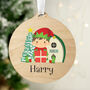 Personalised Elf Kids Christmas Bauble, thumbnail 1 of 4