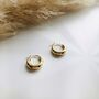 Minimalistic Gold Plated Dome Hoop Earrings, thumbnail 2 of 3