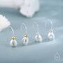 Sterling Silver Delicate Snowdrop Flower Drop Earrings, thumbnail 4 of 11