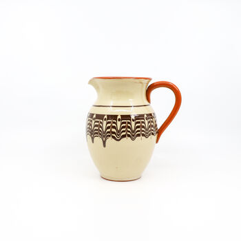 Stoneware Ceramic Jug In Sand Colour , 750ml, 2 of 4