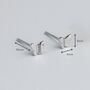 Sterling Silver Tiny Minimalist Butterfly Stud Earrings, thumbnail 4 of 6