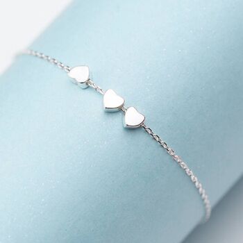 30th Birthday Solid Sterling Heart Bracelet, 3 of 5